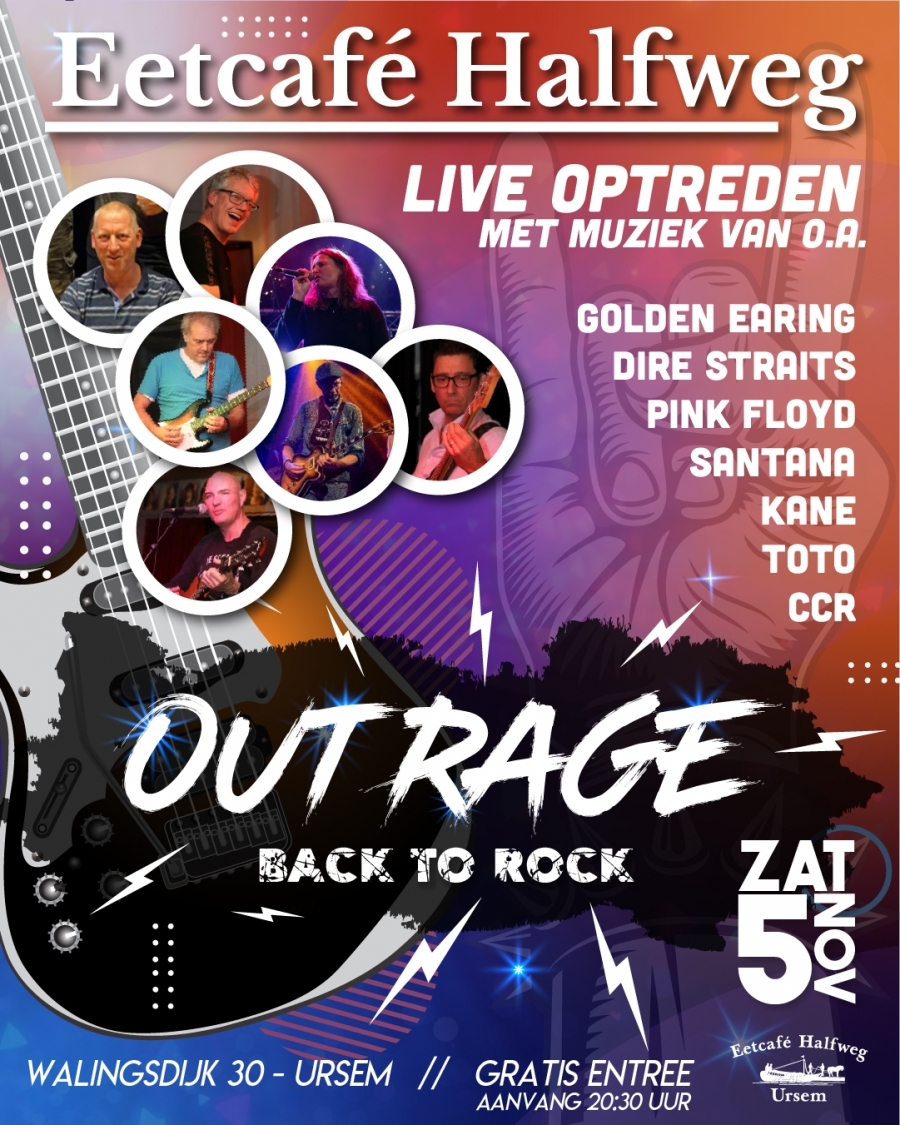 outrage band speelt live muziek.